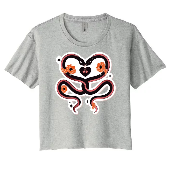 Two Snakes Sad Romance Women's Crop Top Tee