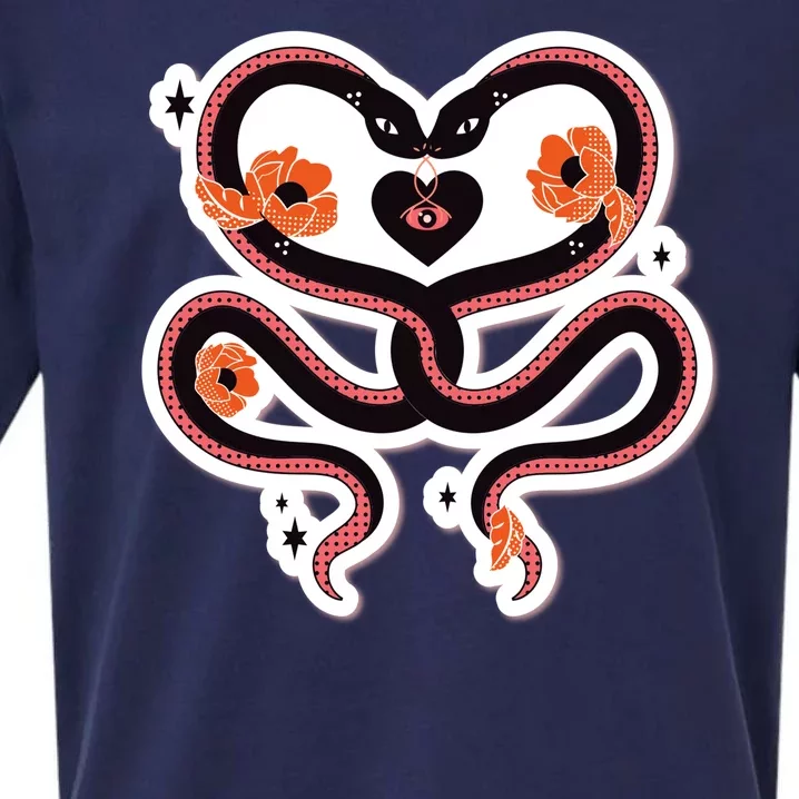 Two Snakes Sad Romance Sueded Cloud Jersey T-Shirt