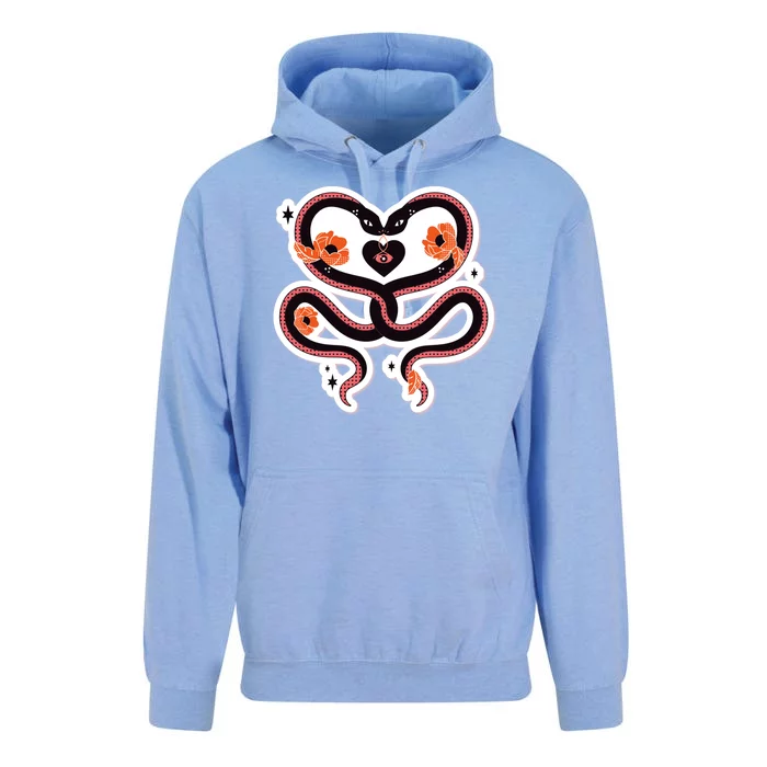 Two Snakes Sad Romance Unisex Surf Hoodie