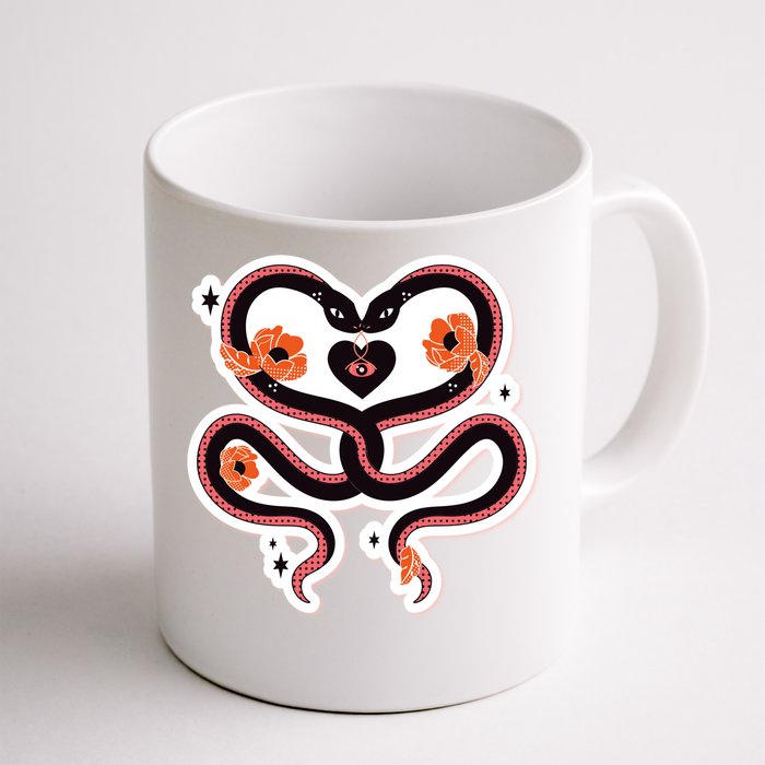 Two Snakes Sad Romance Front & Back Coffee Mug