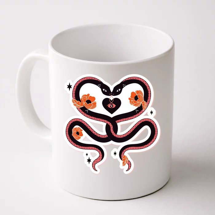 Two Snakes Sad Romance Front & Back Coffee Mug