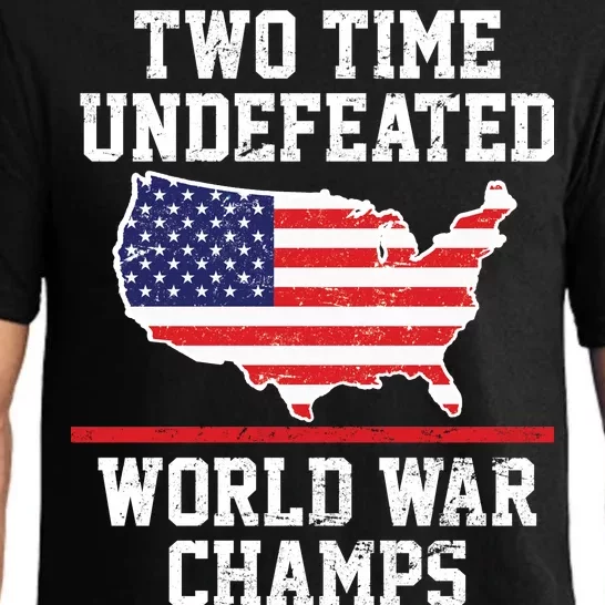 Two Time Undefeated World War Champs Pajama Set