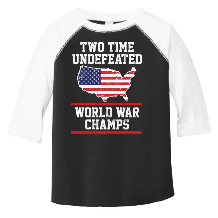 Two Time Undefeated World War Champs Toddler Fine Jersey T-Shirt