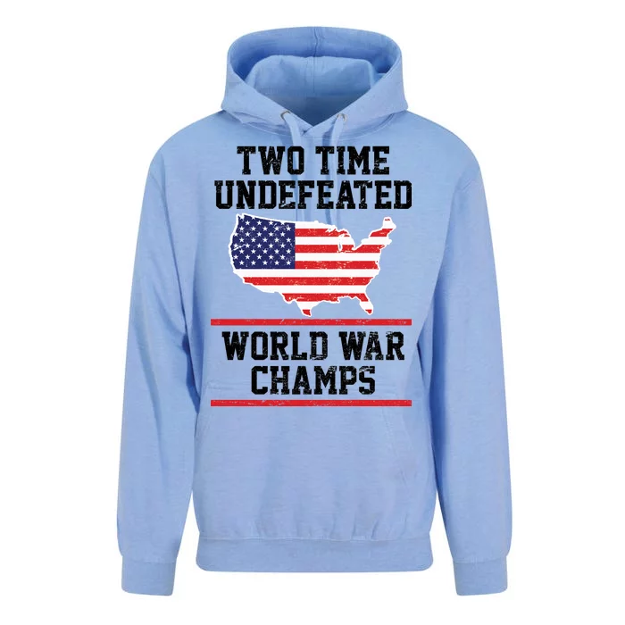 Two Time Undefeated World War Champs Unisex Surf Hoodie