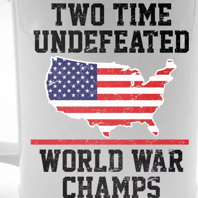 Two Time Undefeated World War Champs Front & Back Beer Stein