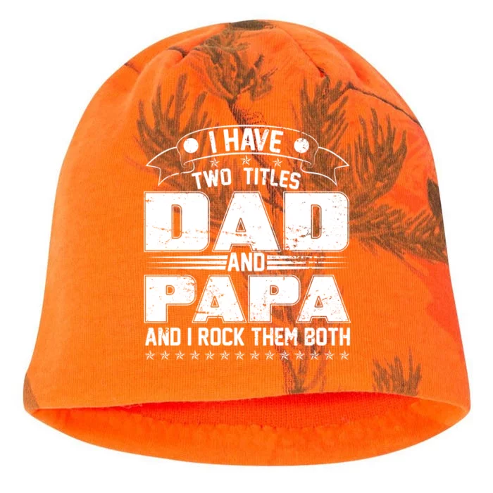 Two Titles Dad And Papa Kati - Camo Knit Beanie