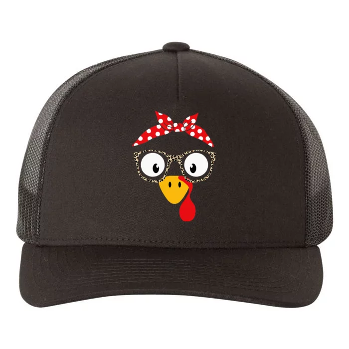 Turkey Woman Or Girl With Leopard Glasses Yupoong Adult 5-Panel Trucker Hat