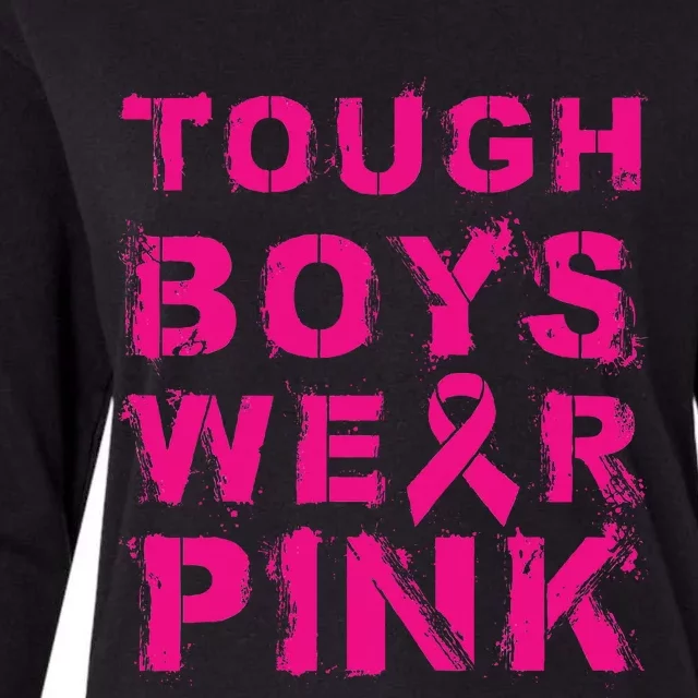 Tough Wear Pink Cool Pink Breast Cancer Awareness Kids Womens Cotton Relaxed Long Sleeve T-Shirt