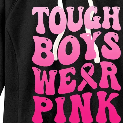 Tough Wear Pink Cool Pink Breast Cancer Support Squad Women's Fleece Hoodie