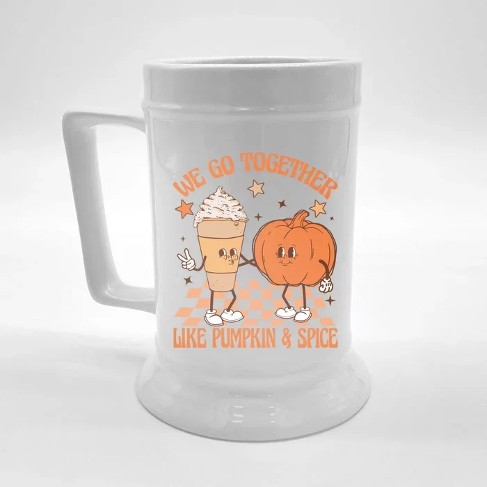 Thanksgiving We Pumpkin Spice Autumn Fall Go Together Like Front & Back Beer Stein