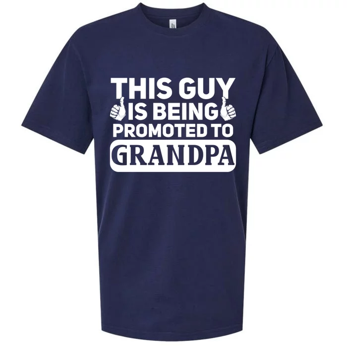 This Was Promoted To Grandpa Funny Gift Sueded Cloud Jersey T-Shirt