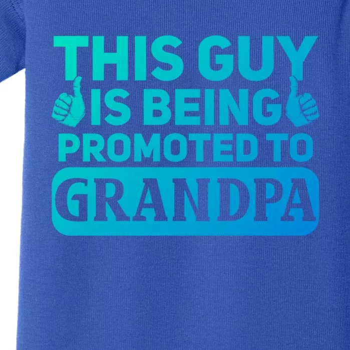 This Was Promoted To Grandpa Funny Gift Baby Bodysuit