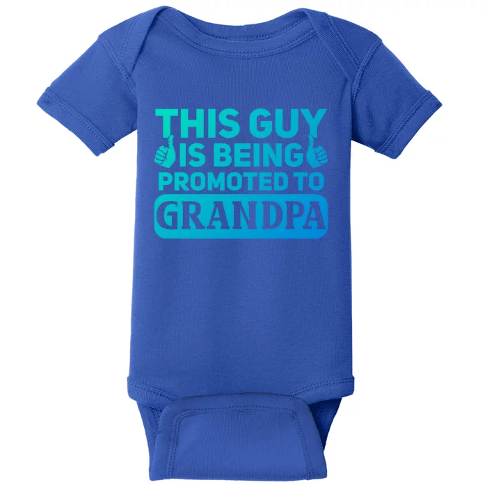 This Was Promoted To Grandpa Funny Gift Baby Bodysuit