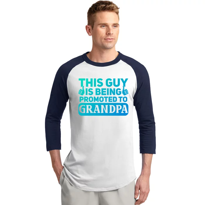 This Was Promoted To Grandpa Funny Gift Baseball Sleeve Shirt