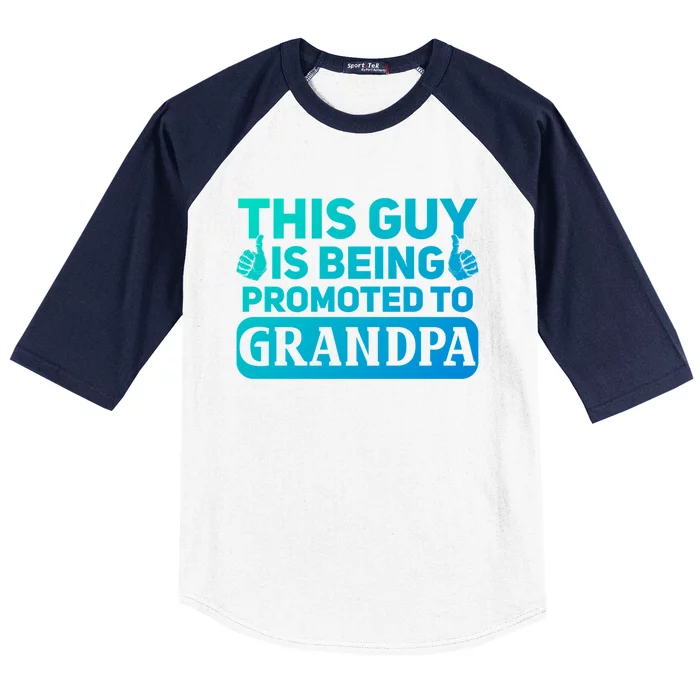 This Was Promoted To Grandpa Funny Gift Baseball Sleeve Shirt