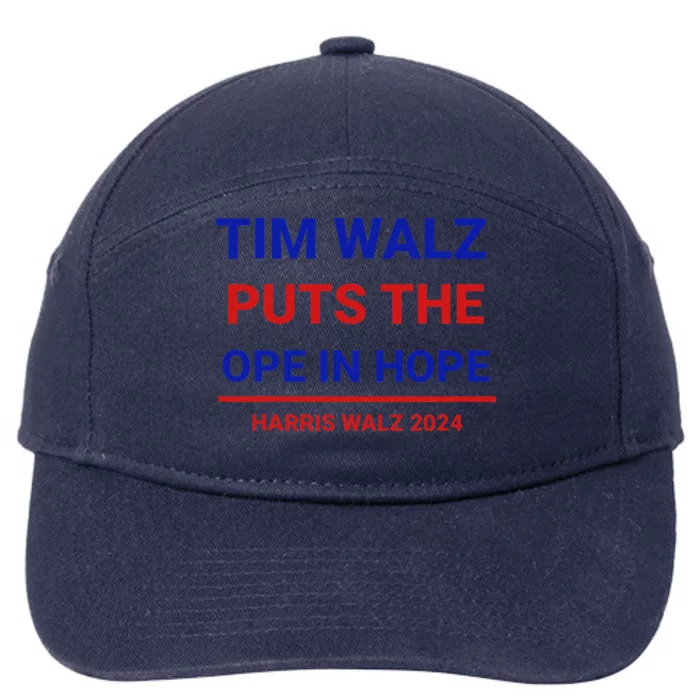 Tim Walz Puts The Ope In Hope Harris Walz 2024 Midwest 7-Panel Snapback Hat