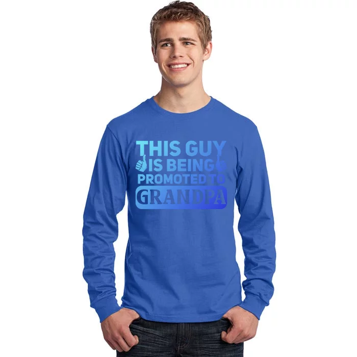 This Was Promoted To Grandpa Funny Gift Tall Long Sleeve T-Shirt