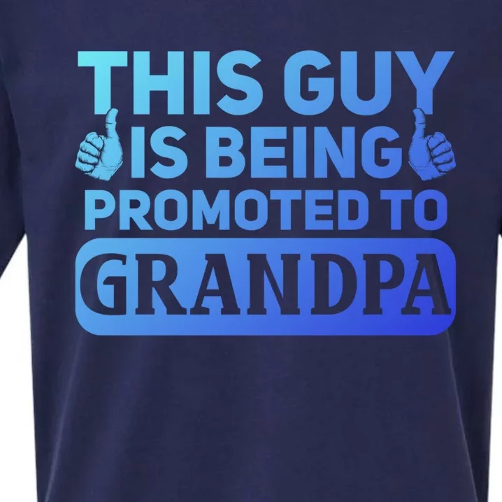 This Was Promoted To Grandpa Funny Gift Sueded Cloud Jersey T-Shirt