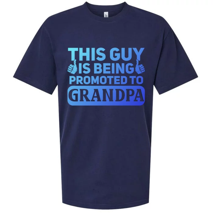 This Was Promoted To Grandpa Funny Gift Sueded Cloud Jersey T-Shirt