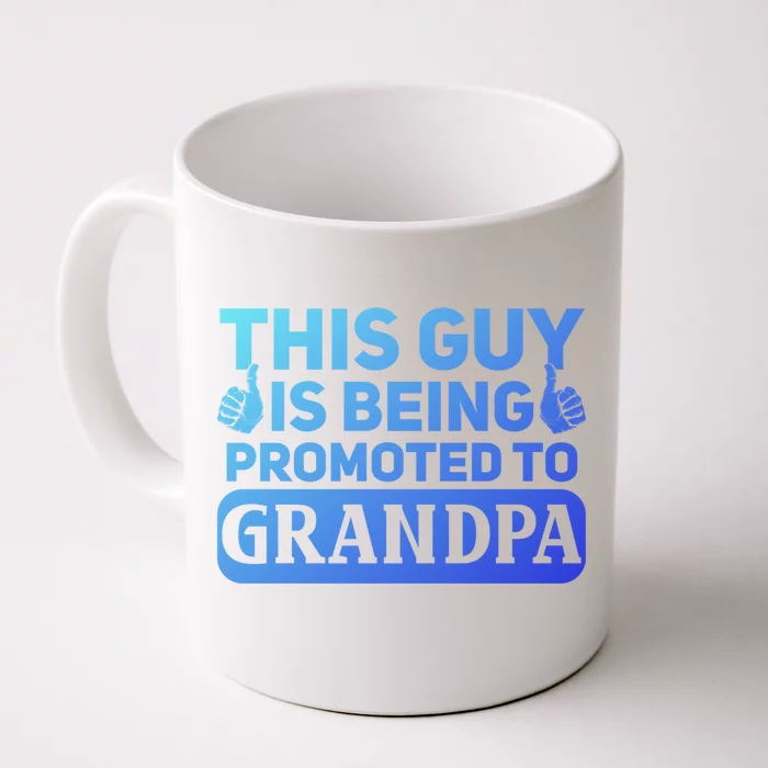 This Was Promoted To Grandpa Funny Gift Front & Back Coffee Mug