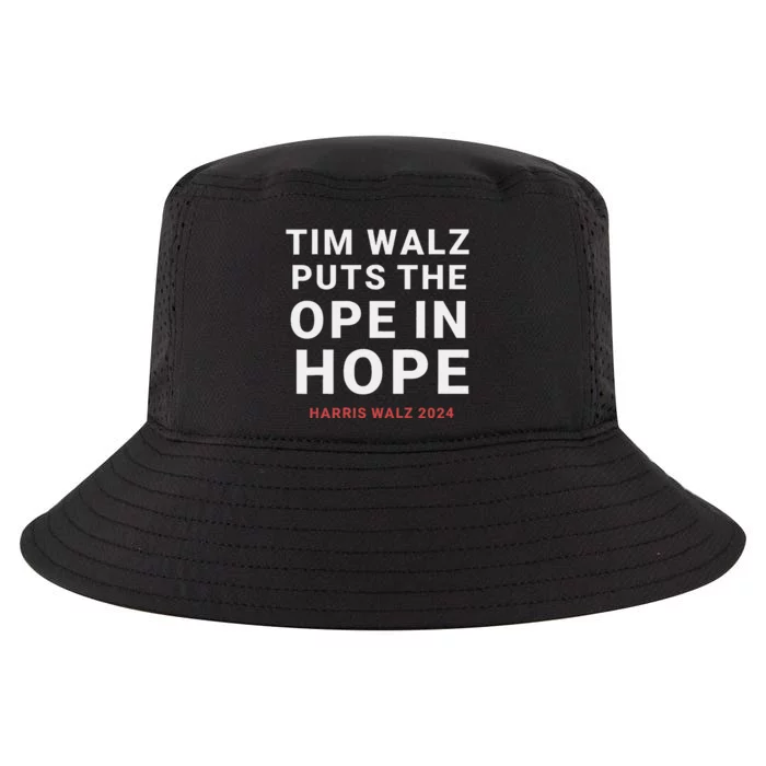 Tim Walz Puts The Ope In Hope Harris Walz 2024 Midwest Cool Comfort Performance Bucket Hat