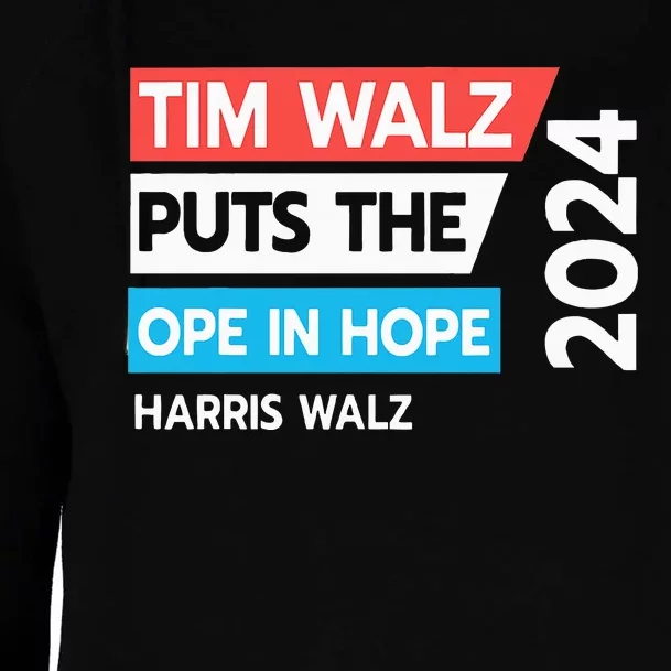 Tim Walz Puts The Open In Hole 2024 Harris Walz Womens Funnel Neck Pullover Hood