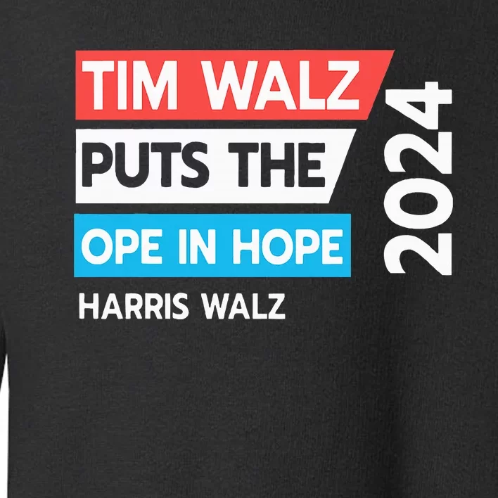 Tim Walz Puts The Open In Hole 2024 Harris Walz Toddler Sweatshirt