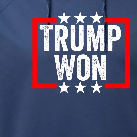 Trump Won ~ Pro Freedom ~ Anti Harris And Biden Protest Performance Fleece Hoodie