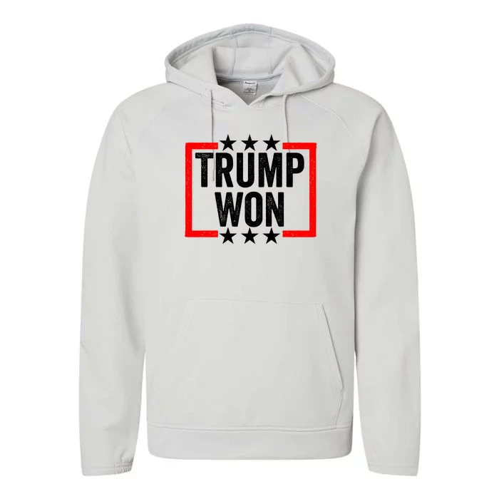 Trump Won ~ Pro Freedom ~ Anti Harris And Biden Protest Performance Fleece Hoodie