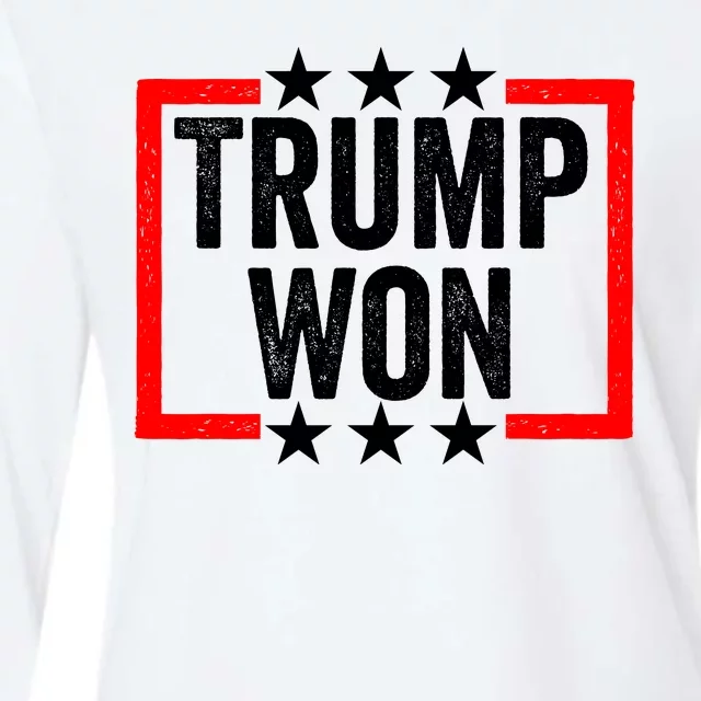 Trump Won ~ Pro Freedom ~ Anti Harris And Biden Protest Womens Cotton Relaxed Long Sleeve T-Shirt