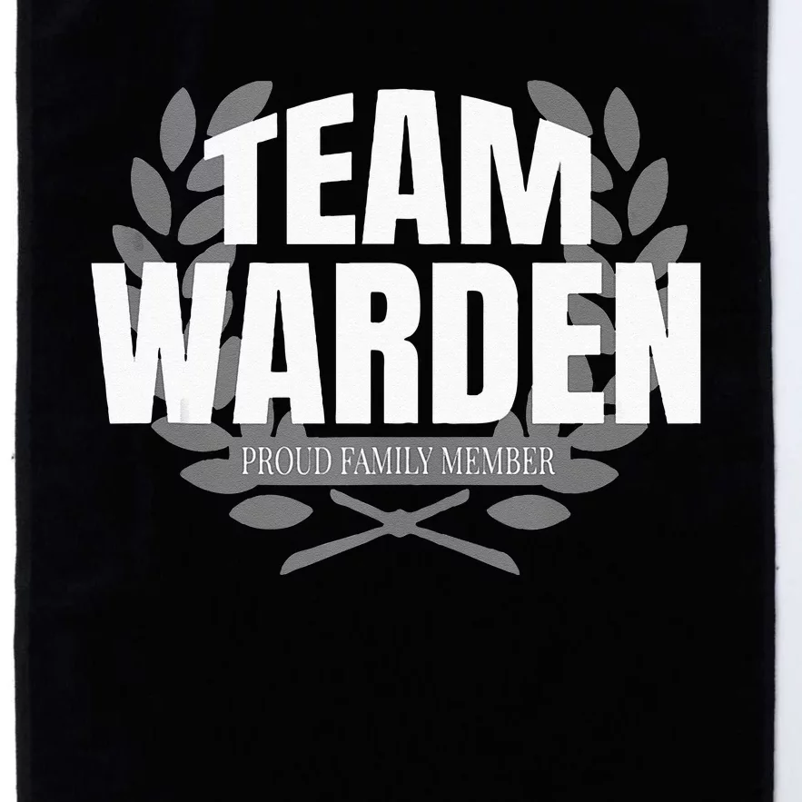 Team Warden Proud Family Member Warden Platinum Collection Golf Towel