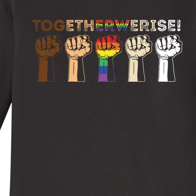 Together We Rise Black Lives Matter Baby Long Sleeve Bodysuit