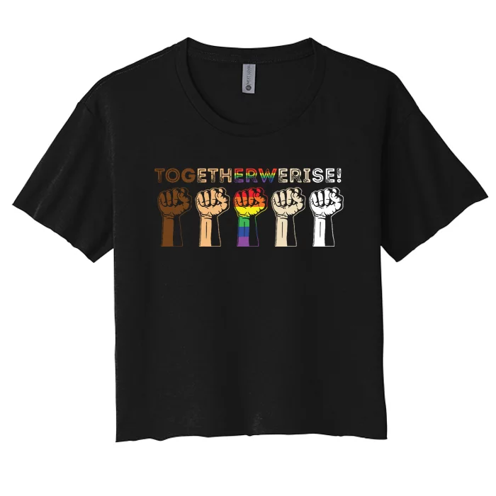 Together We Rise Black Lives Matter Women's Crop Top Tee