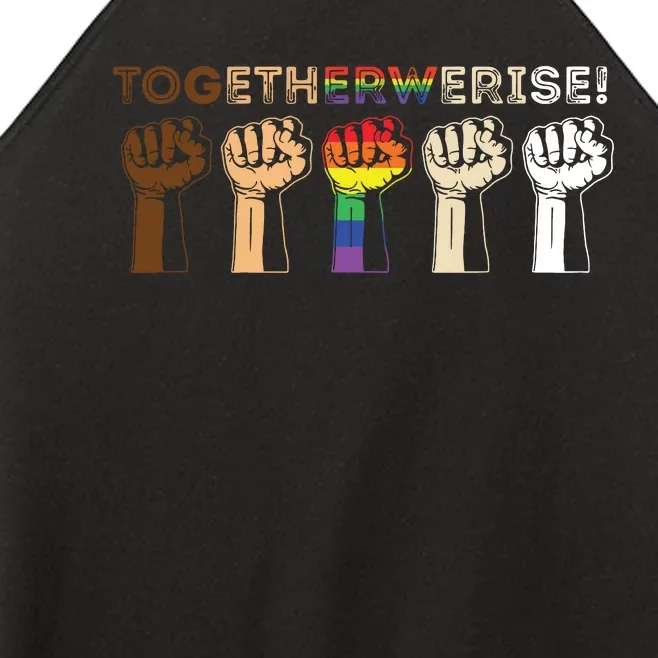 Together We Rise Black Lives Matter Women’s Perfect Tri Rocker Tank