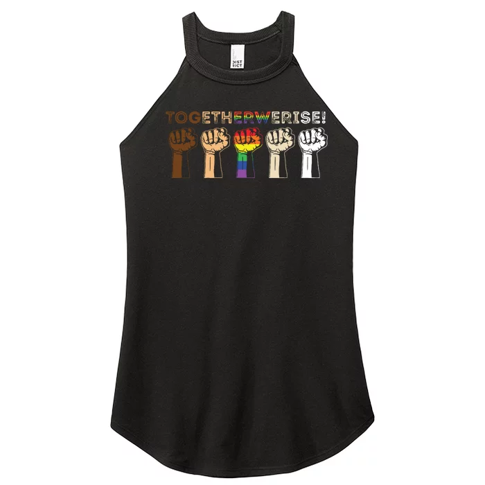 Together We Rise Black Lives Matter Women’s Perfect Tri Rocker Tank