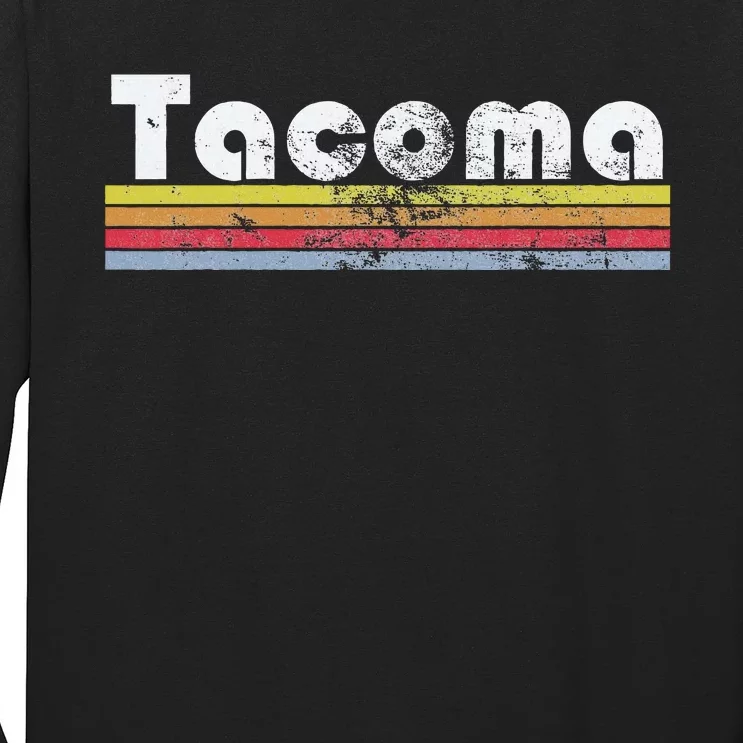 Tacoma Wa Retro Vintage Pride City 70s 80s Women Gift Long Sleeve Shirt