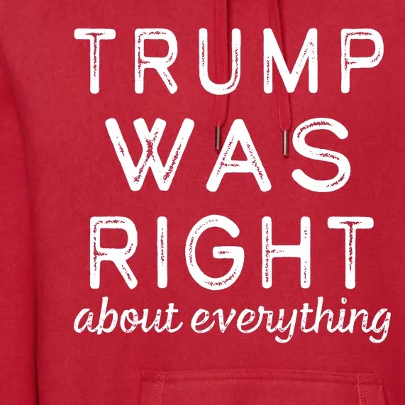 Trump Was Right About Everything, Pro Trump, Anti Biden, Republican Premium Hoodie