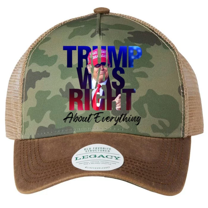 Trump Was Right About Everything Gift Legacy Tie Dye Trucker Hat