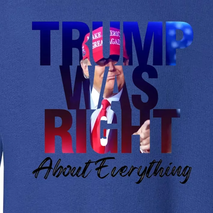 Trump Was Right About Everything Gift Toddler Sweatshirt