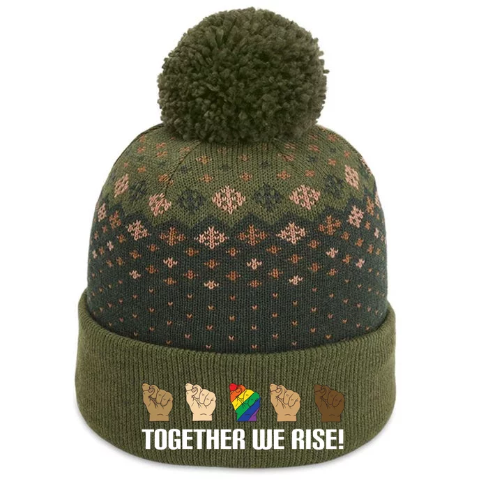 Together We Rise Opposition Equality Cute Gift The Baniff Cuffed Pom Beanie