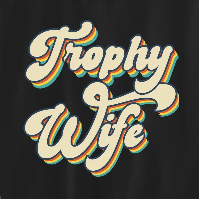 Trophy Wife Retro Kids Sweatshirt