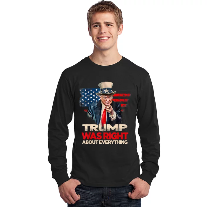 Trump Was Right About Everything President Donald Trump 2024 Long Sleeve Shirt