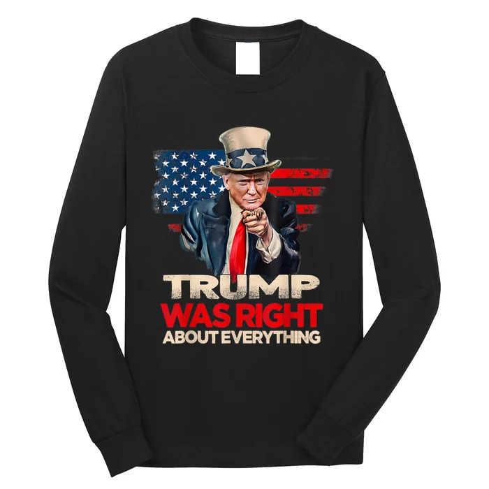 Trump Was Right About Everything President Donald Trump 2024 Long Sleeve Shirt