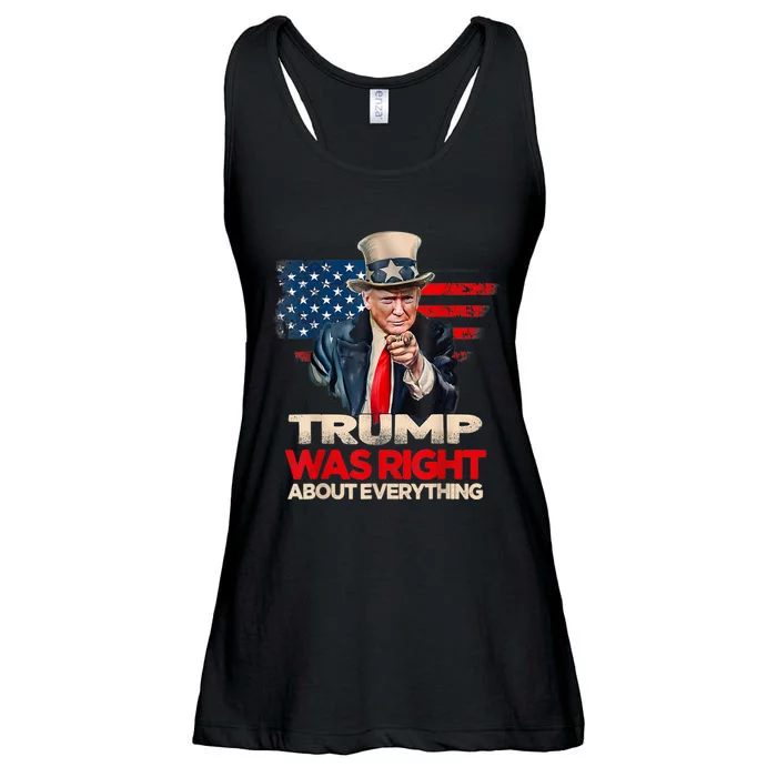 Trump Was Right About Everything President Donald Trump 2024 Ladies Essential Flowy Tank