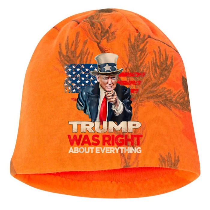 Trump Was Right About Everything President Donald Trump 2024 Kati - Camo Knit Beanie