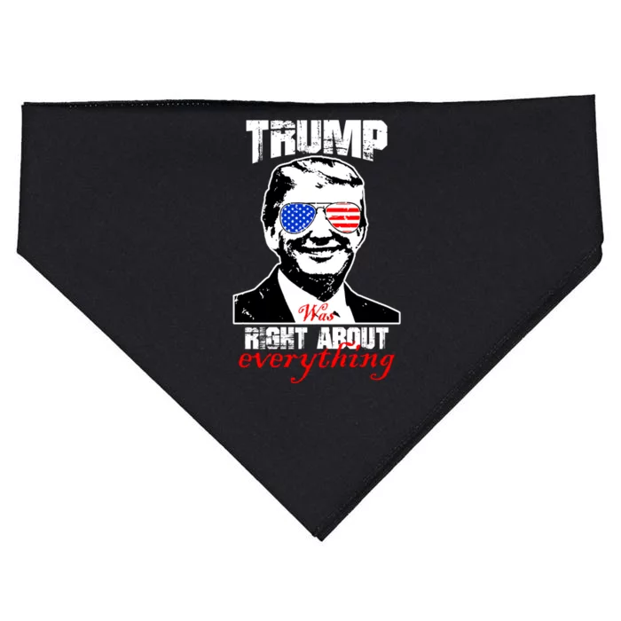 Trump Was Right About Everything Sunglasses USA USA-Made Doggie Bandana