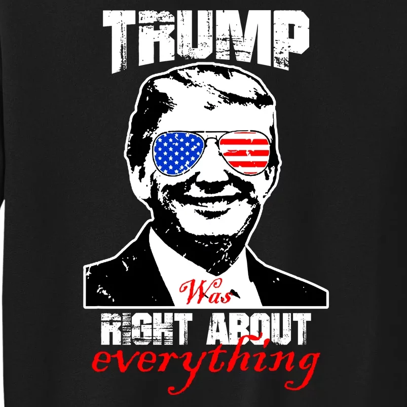 Trump Was Right About Everything Sunglasses USA Sweatshirt