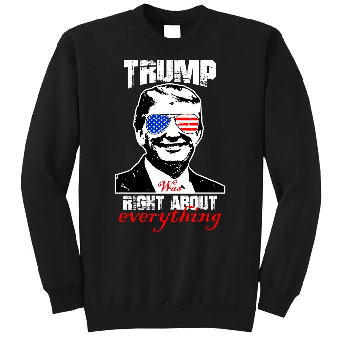 Trump Was Right About Everything Sunglasses USA Sweatshirt