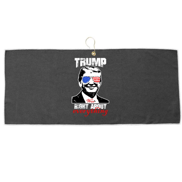 Trump Was Right About Everything Sunglasses USA Large Microfiber Waffle Golf Towel