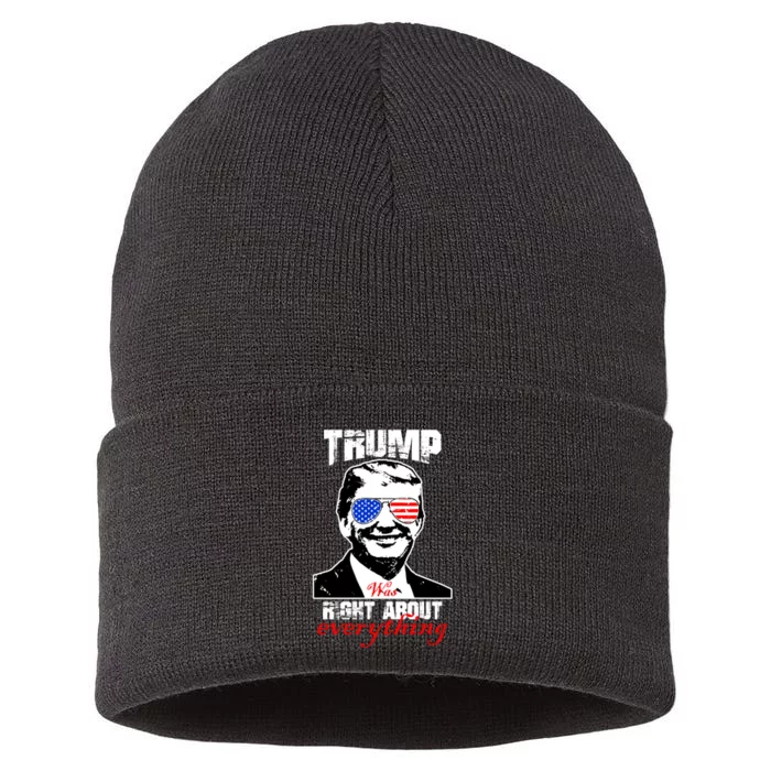 Trump Was Right About Everything Sunglasses USA Sustainable Knit Beanie